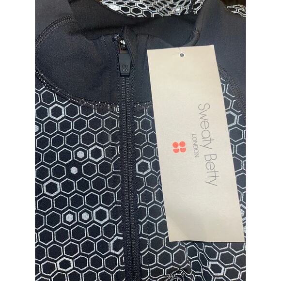 NWT SWEATY BETTY XXS Power Workout Zip Through Jacket Reflective Gray - Picture 8 of 13